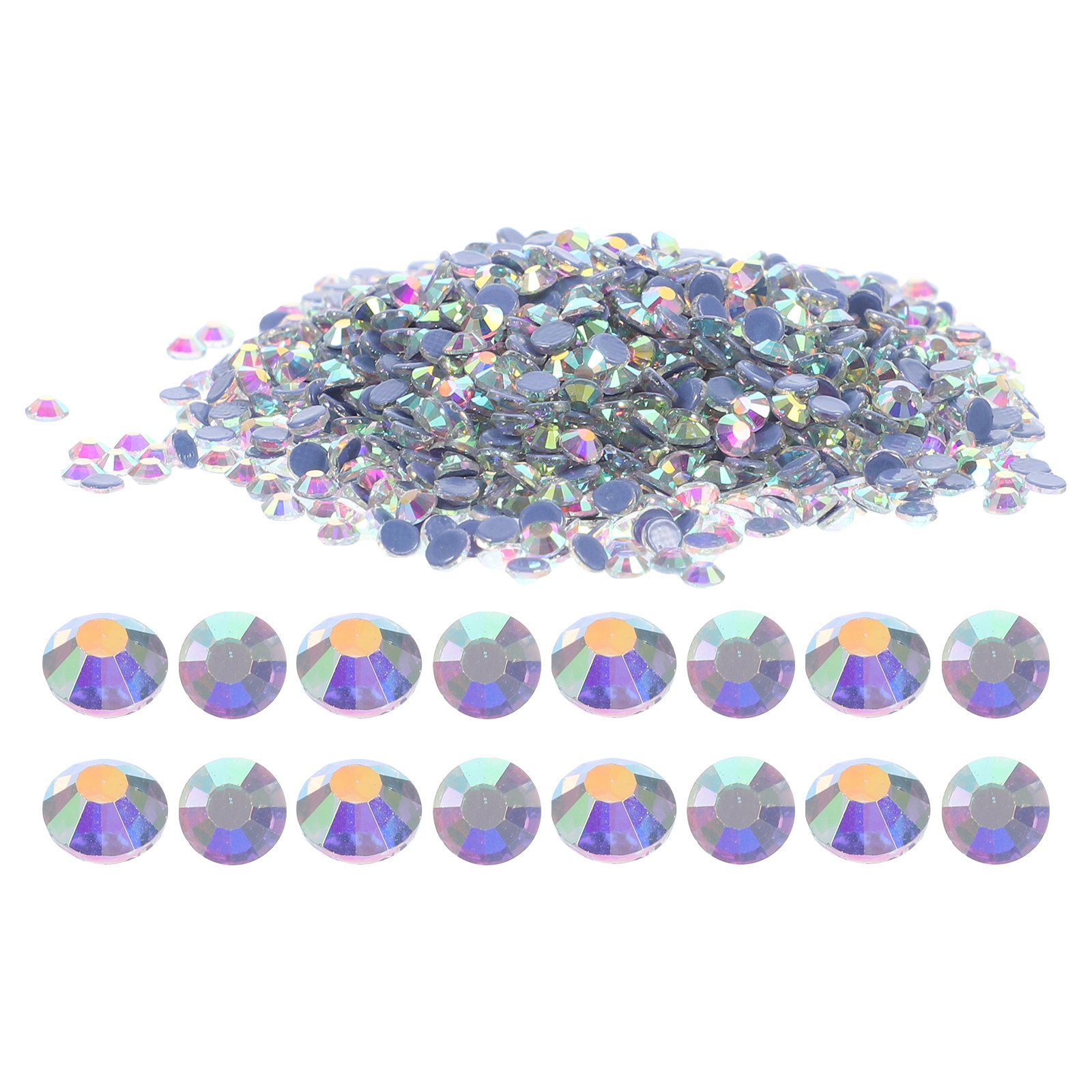 Embellishment Glue Craft - 2880 ชิ้น คริสตัลแก้วแบบหลังแบน ติดร้อน สำหรับงานฝีมือ DIY