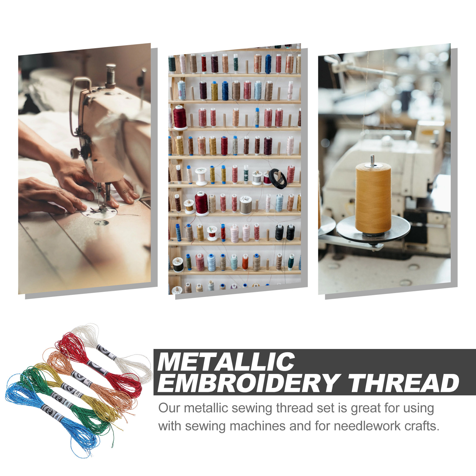 6 ชิ้น ด้ายปักเมทัลลิก ด้ายโพล - Embroidery Craft บทวิจารณ์และราคา