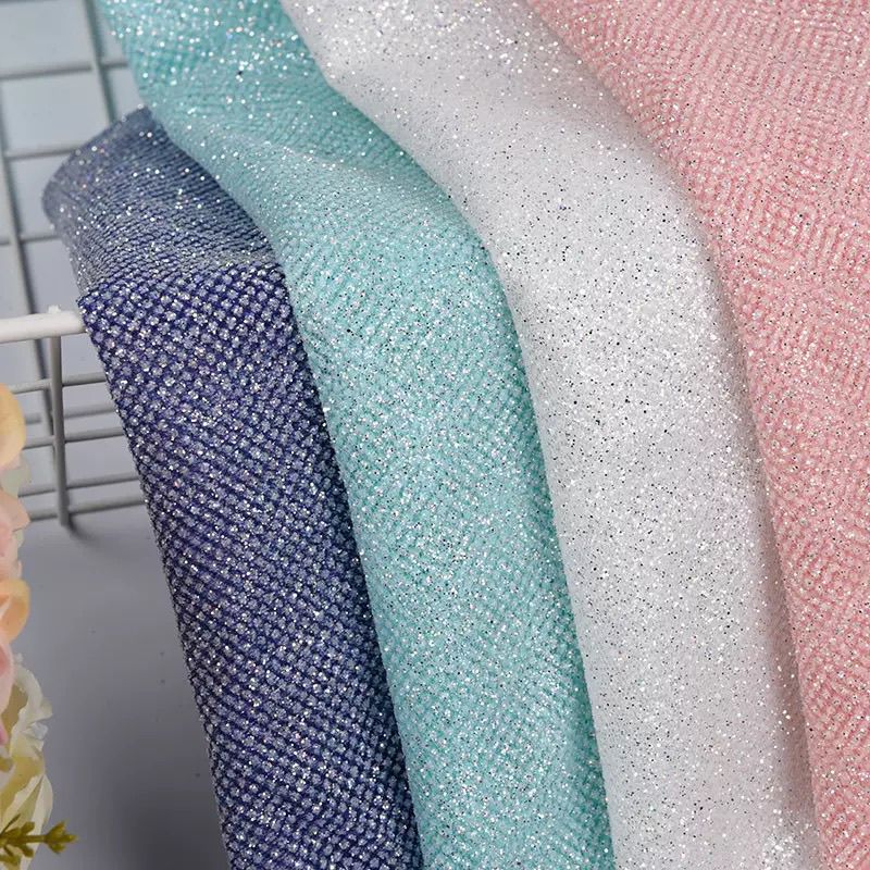 ผ้าตาข่ายประดับกลิตเตอร์และเลื - Crystal Mesh Fabric บทวิจารณ์และราคา