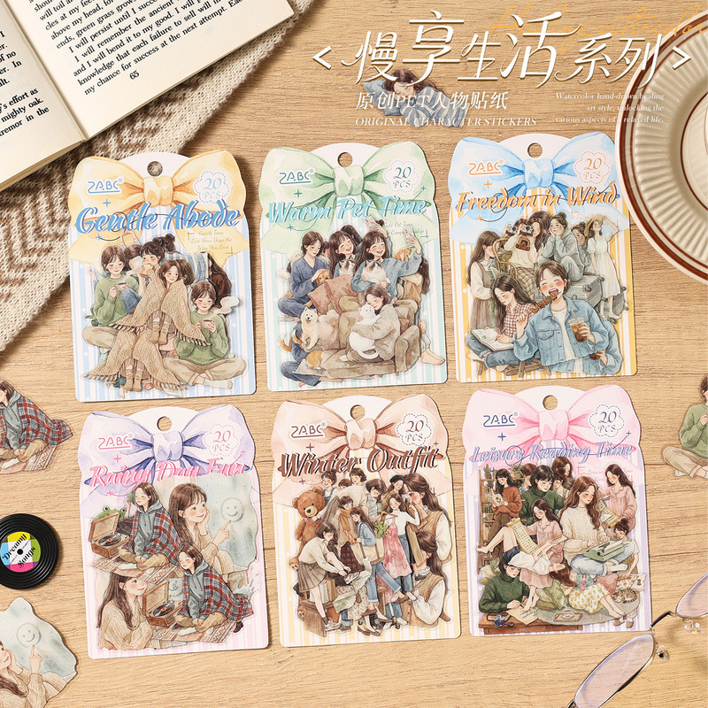 1แพ็ค/20ชิ้น สติกเกอร์ลายสาวน้ - Embellishments For Scrapbooking บทวิจารณ์และราคา