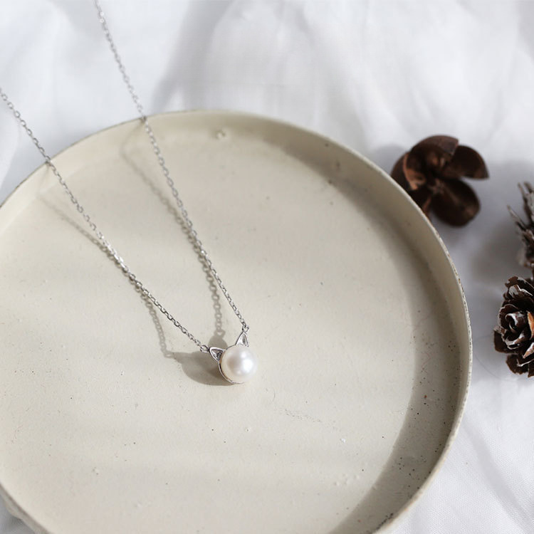 แฟชั่นเครื่องประดับเงินแท้ 925 - Pearl Trim Chain บทวิจารณ์และราคา