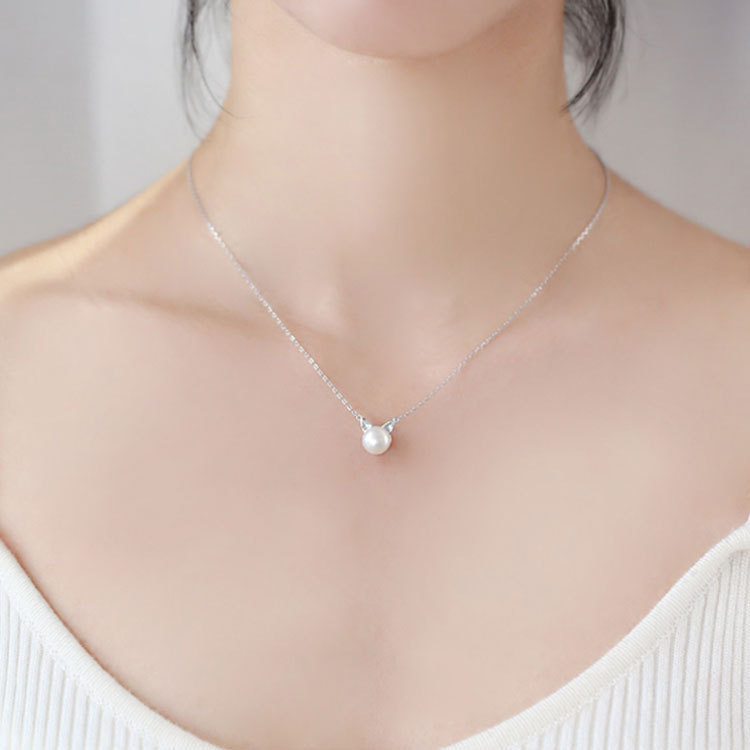 แฟชั่นเครื่องประดับเงินแท้ 925 - Pearl Trim Chain บทวิจารณ์และราคา