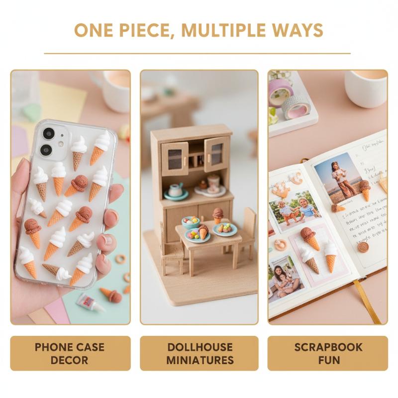 ของตกแต่งเรซินไอศกรีมมินิน่ารั - Embellishments For Scrapbooking บทวิจารณ์และราคา