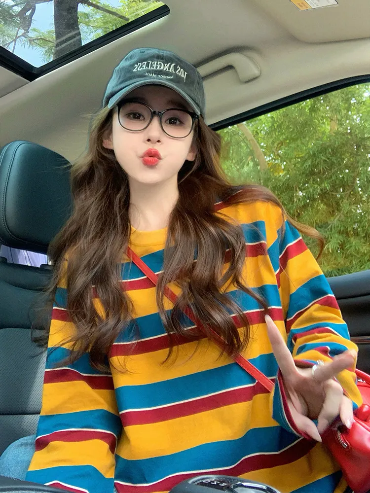 เสื้อยืดแขนยาวลายทางคัลเลอร์บล - Embellish Knit บทวิจารณ์และราคา