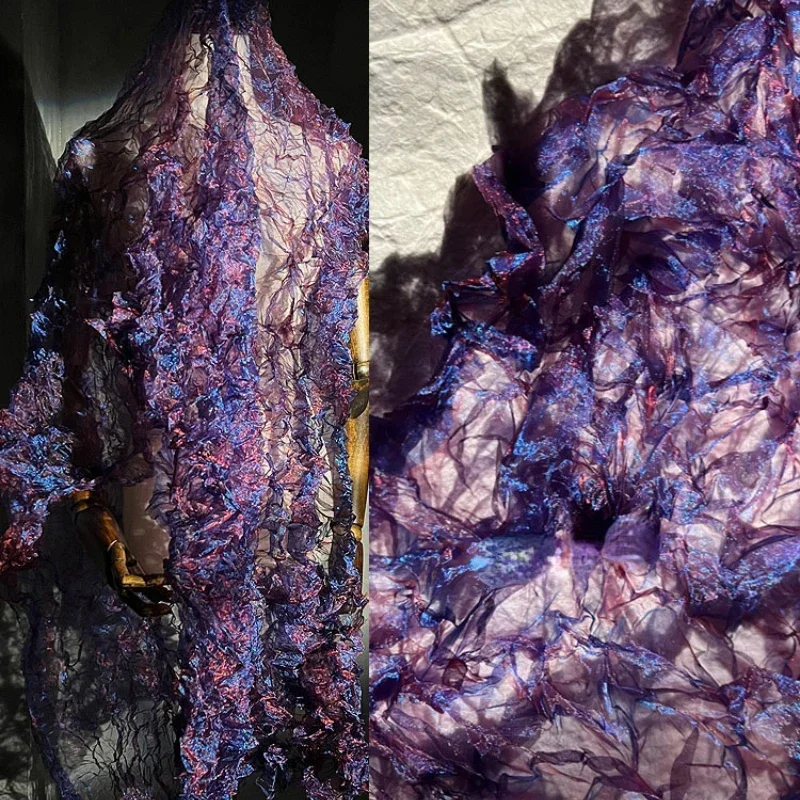 ผ้าตาข่ายเลเซอร์พลีทคริสตัล สำ - Crystal Mesh Fabric บทวิจารณ์และราคา