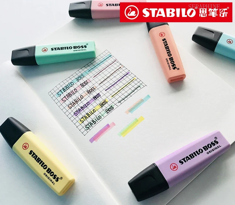 ปากกาไฮไลท์และปากกาเมจิกสีพาสเ - Stabilo Marker Boss บทวิจารณ์และราคา