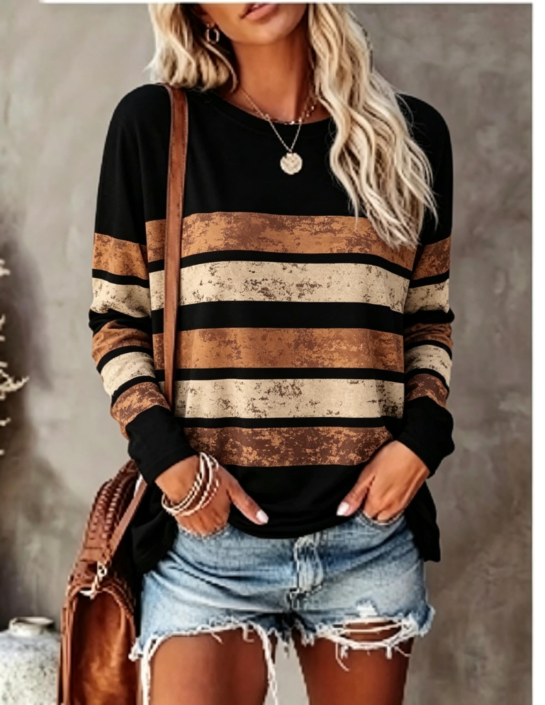 เสื้อยืดแขนยาวผู้หญิง สไตล์วิน - Embellish Knit บทวิจารณ์และราคา