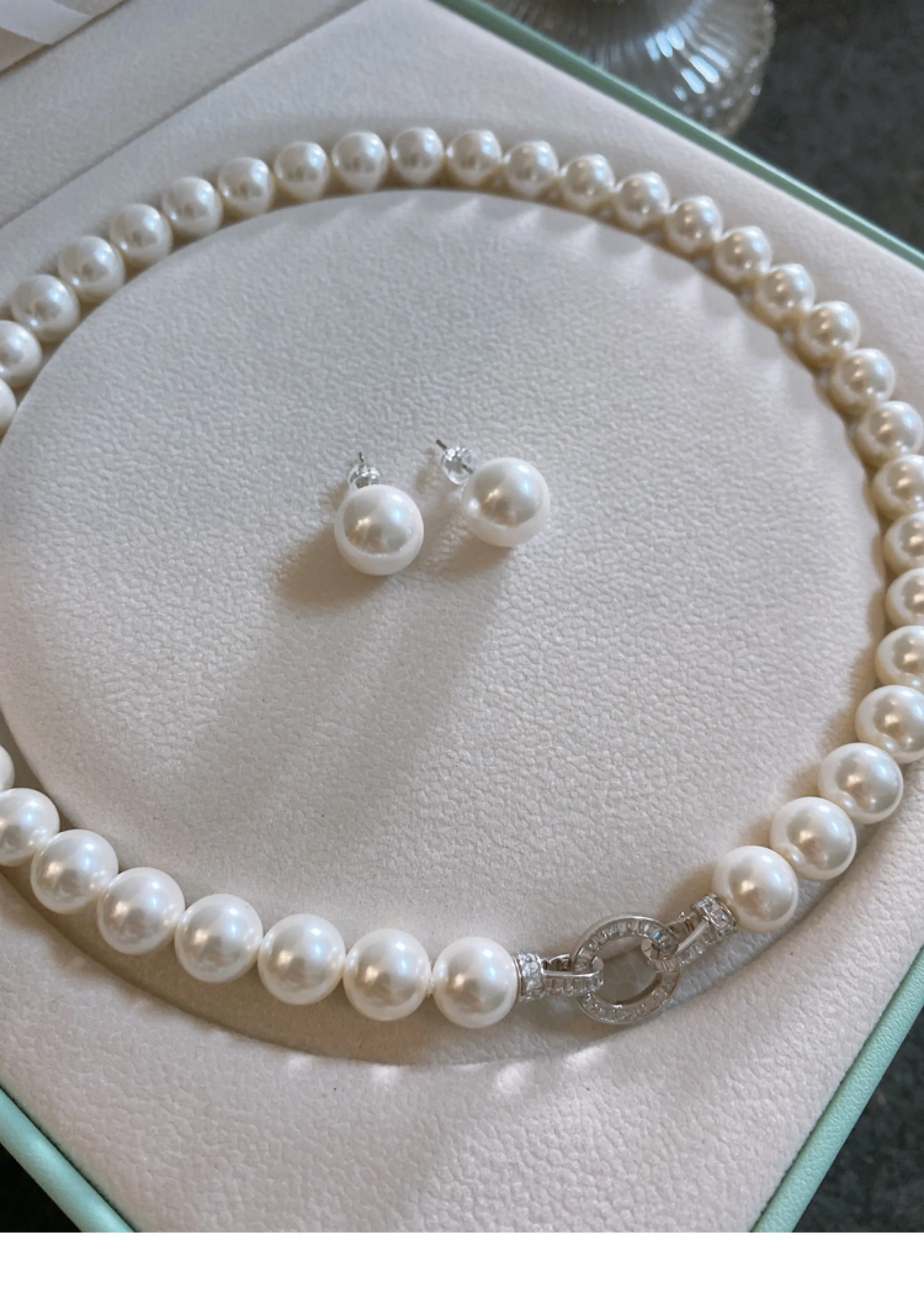 สร้อยคอมุกอะโกย่าธรรมชาติทรงกล - Pearl Trim Chain บทวิจารณ์และราคา