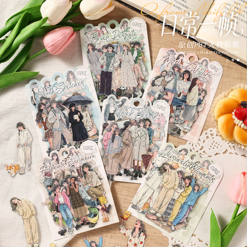 ชุดสติกเกอร์ตัวละครผู้หญิงสวยส - Embellishments For Scrapbooking บทวิจารณ์และราคา
