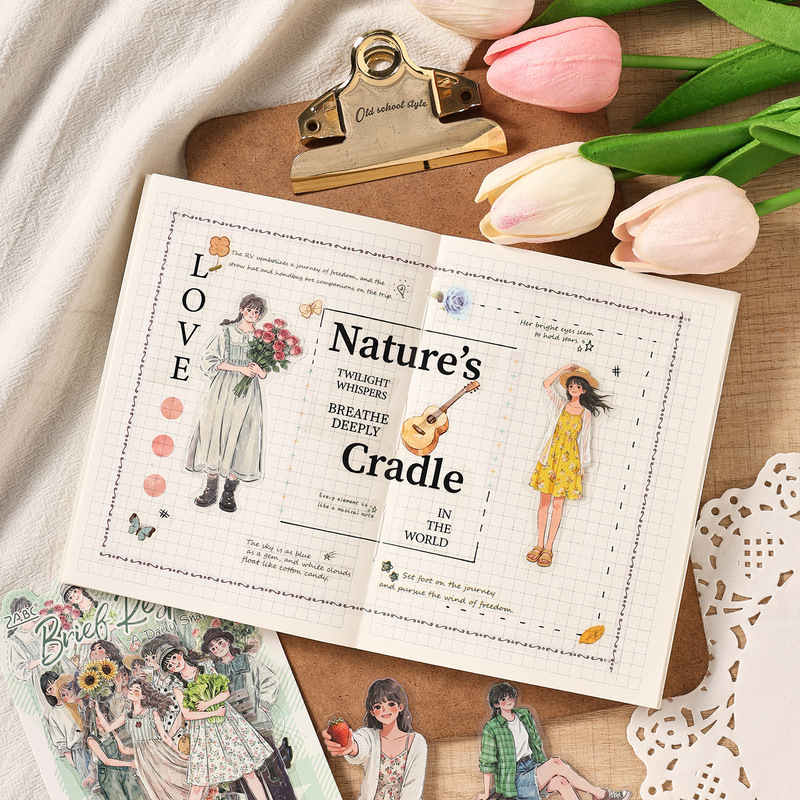 ชุดสติกเกอร์ตัวละครผู้หญิงสวยส - Embellishments For Scrapbooking บทวิจารณ์และราคา